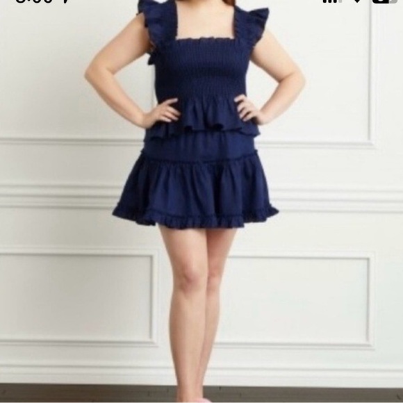 Hill House The Paz Top And Skirt in Navy‎ Linen Size L/XL Summer Preppy Feminine - Picture 14 of 15